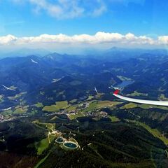 Flugwegposition um 10:59:07: Aufgenommen in der Nähe von Halltal, Österreich in 2044 Meter